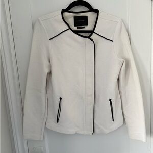 Scotch & Soda Cream Jacket with Black Trim - Medium
